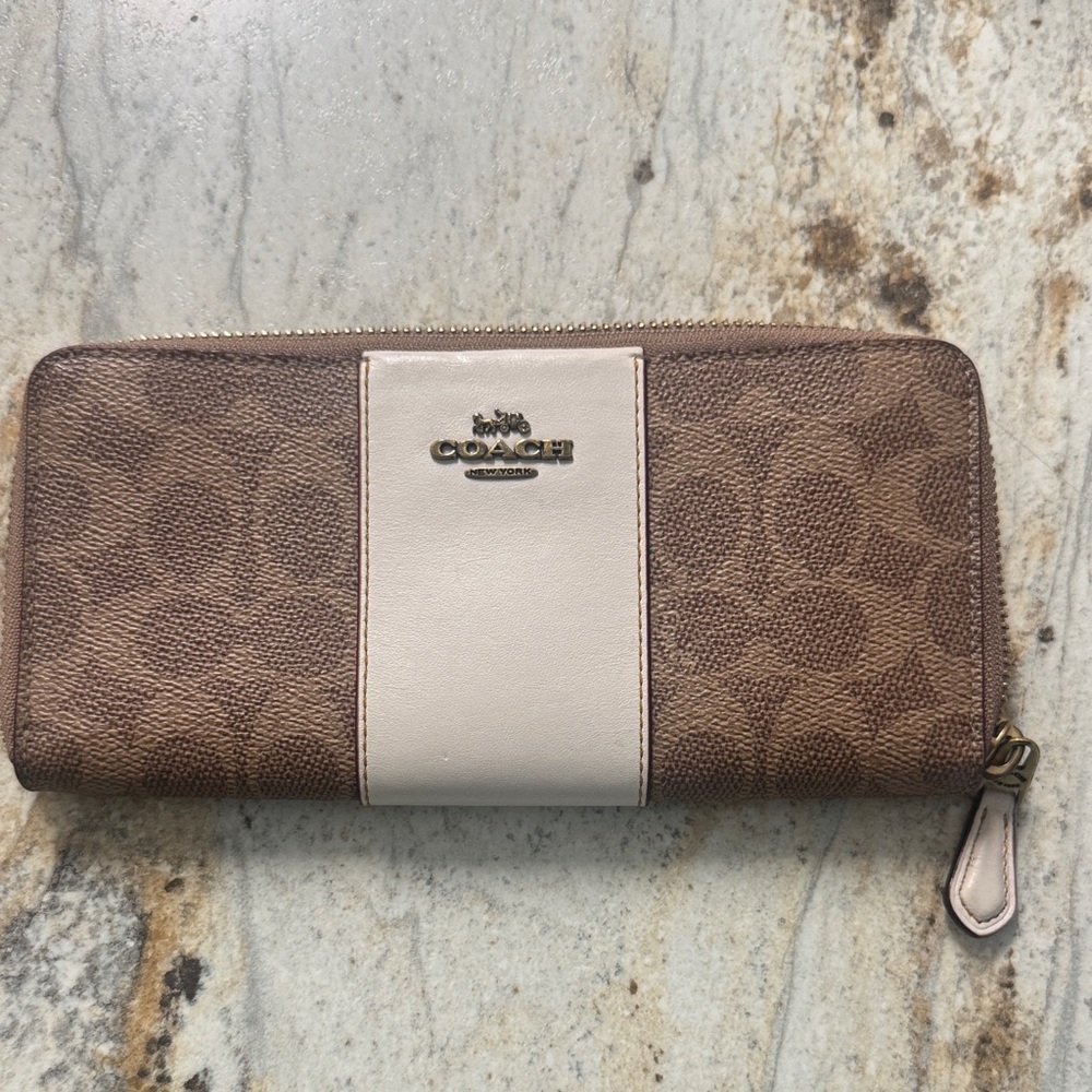 Coach Brown and Cream Wallet